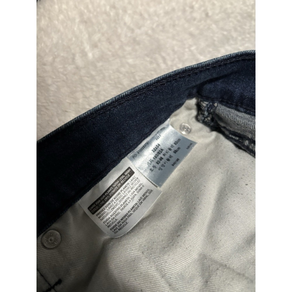 Levi's 514 Mens Size 32x34 Slim Straight Denim Blue Jeans Pants Stretch Pockets - Picture 7 of 9